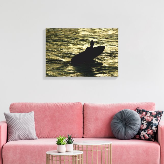 Bali Golden Hour Surf  - Canvas Wall Art Print Leinwanddruck (Insitu (Wohnzimmer))