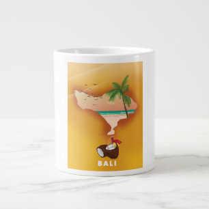 Bali illustrierte Karte Jumbo-Tasse