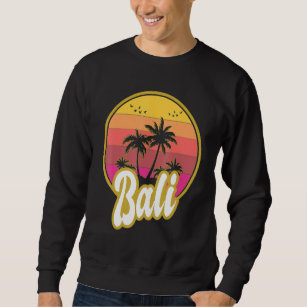 Bali Indonesia Beach Retro Sunset Sweatshirt