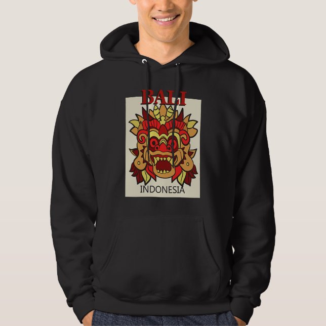 Bali Indonesia Dragon Mask Island Travel Holiday A Hoodie (Vorderseite)