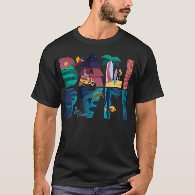 Bali Indonesia Island Ocean Tropical Paradise Holi T-Shirt (Vorderseite)