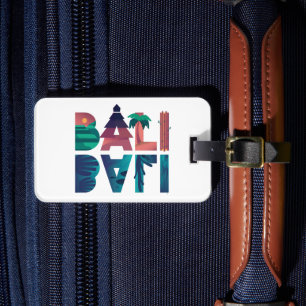 Bali Indonesia Reiseaufkleber Gepäckanhänger