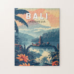 Bali Indonesia Reisen Vintag Puzzle<br><div class="desc">Bali Retro Vektor Reise Design. Bali ist eine Insel in Südostasien,  die für ihre Strände,  Tempel und Kultur bekannt ist. Es ist auch Zuhause für das Meeresleben,  Safariparks und Kunst.</div>