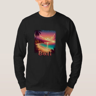 Bali Indonesia Sunset Beach Orange Colors T-Shirt