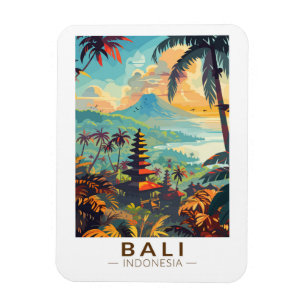 Bali Indonesia Temples Reisen Art Vintag Magnet