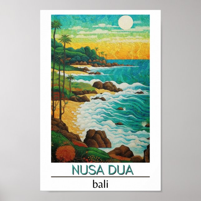 Bali Indonesia Travel Nusa Dua Poster (Vorne)