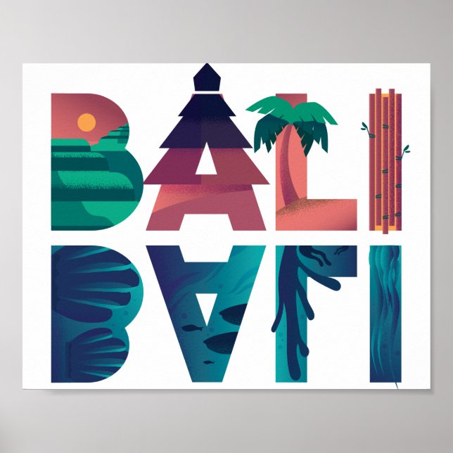 Bali Indonesia Travel Poster (Vorne)