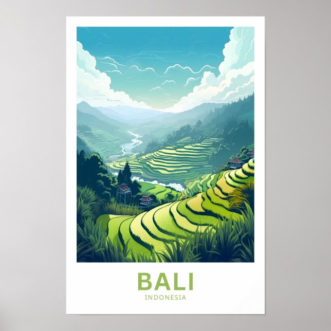 Bali Indonesia Travel Print Poster (Vorne)