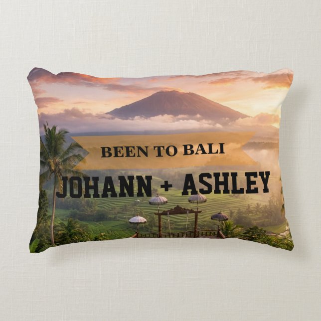 Bali Indonesia Travel Souvenir Throw Pillow Dekokissen (Vorderseite)