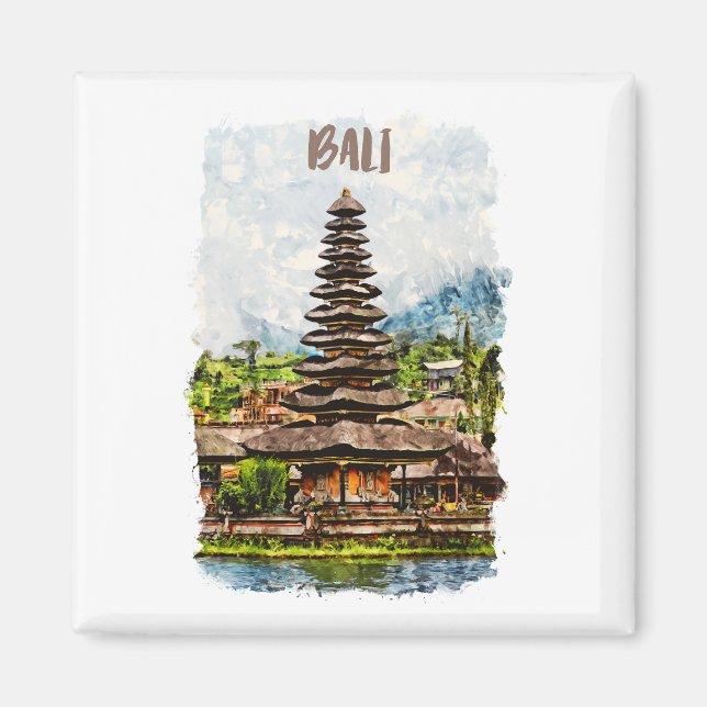 Bali Indonesia Ulun Danu Beratan Temple Magnet (Vorne)