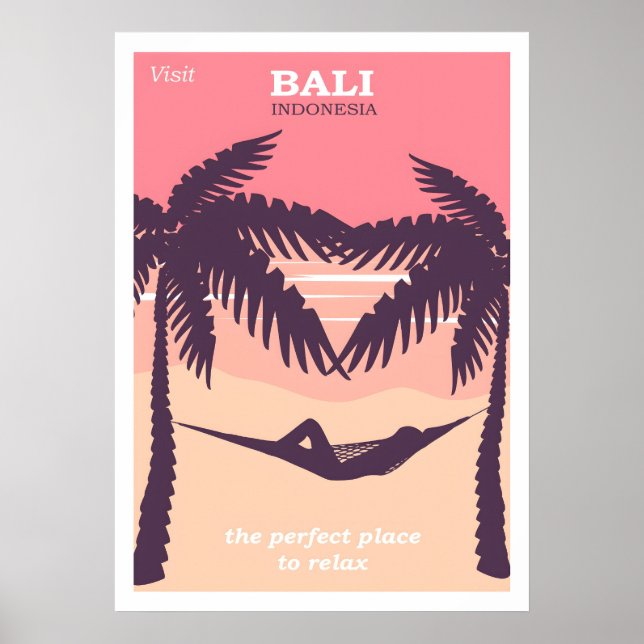 Bali Indonesia Vintage Poster (Vorne)