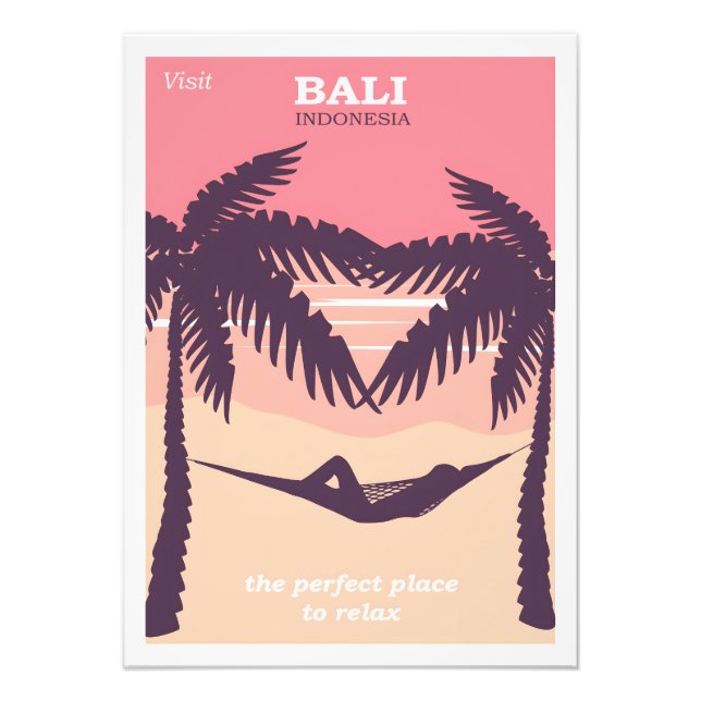 Bali Indonesia Vintage Poster (Vorne)
