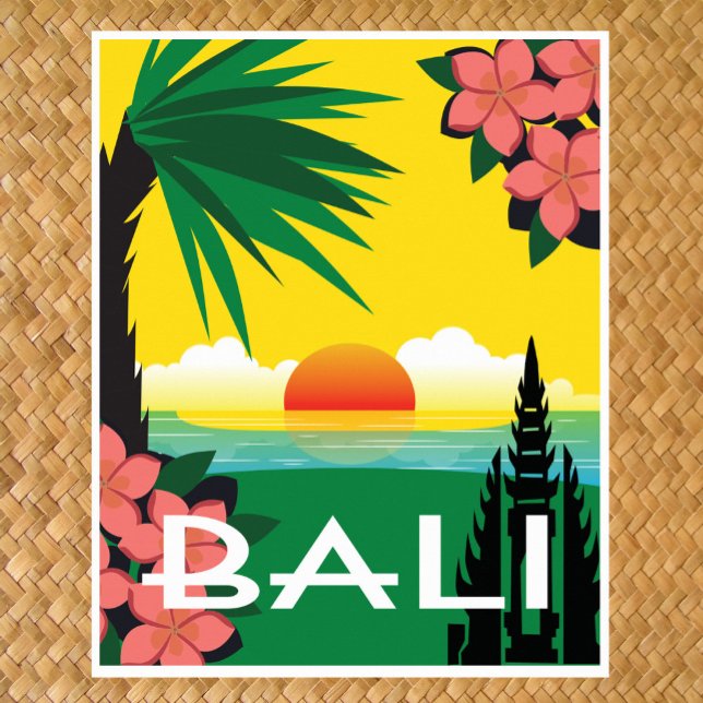 Bali Indonesia Vintage Style Poster (Von Creator hochgeladen)