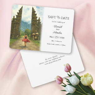 Bali Indonesien Destination Hochzeit Save The Date