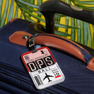 Bali Indonesien DPS Flughafen-Code Gepäckanhänger
