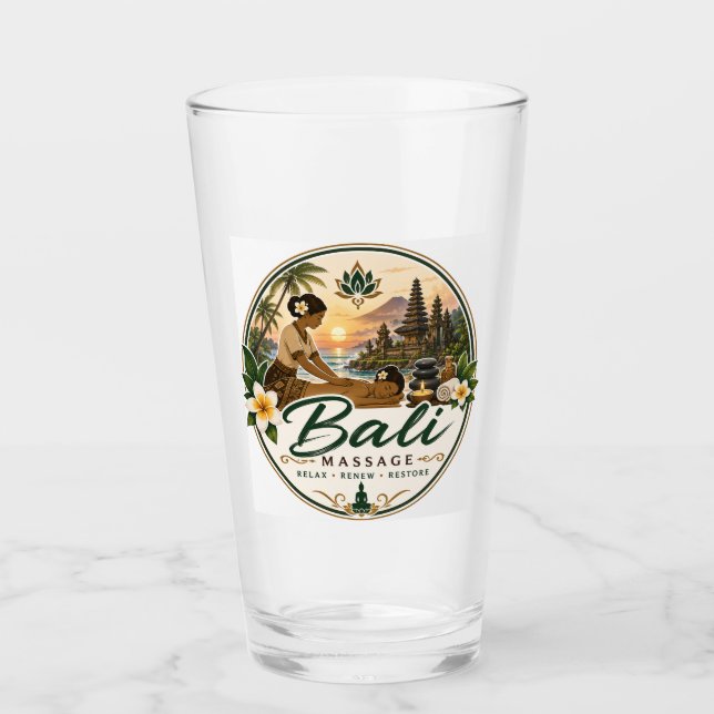 Bali, Indonesien Massage Glas (Vorderseite)