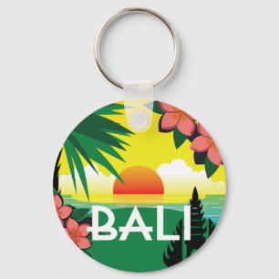 Bali Indonesien memento Vintage Reisestil Schlüsselanhänger