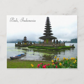 Bali, Indonesien - Pura Ulun Danu, Bratan-See Postkarte