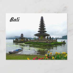 Bali, Indonesien - Pura Ulun Danu, Bratan-See Postkarte