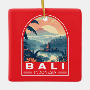 Bali Indonesien Reise Kunst Vintage Keramikornament