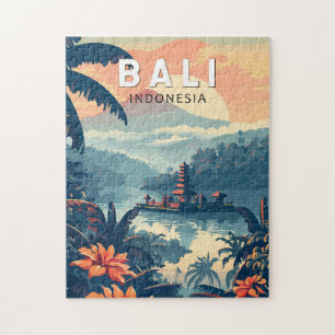 Bali Indonesien Reise Kunst Vintage Puzzle