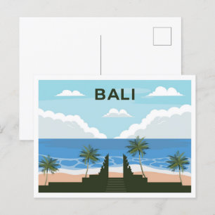 Bali Indonesien Reisestellenbeispiel Postkarte