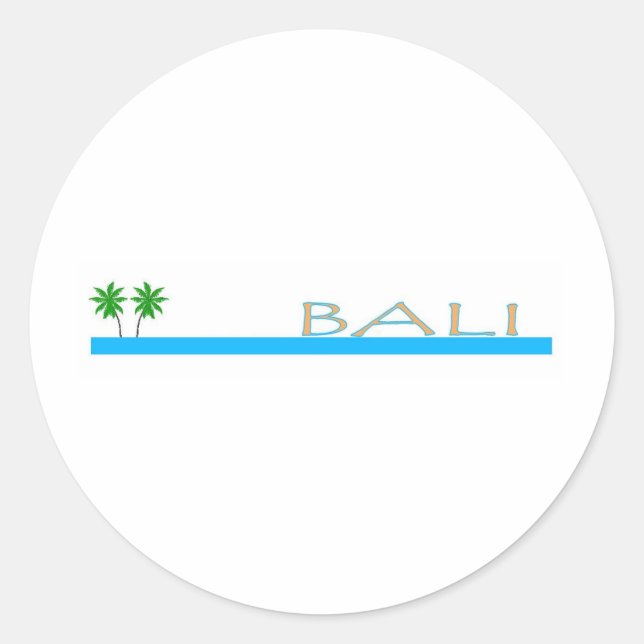Bali, Indonesien Runder Aufkleber (Vorderseite)
