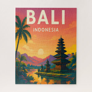 Bali Indonesien Tropischer Tempel Insel Escape Puzzle