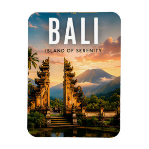 🌺 Bali Indonesien Tropischer Tempel Magnet