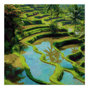 Bali Indonesien Vintage-Reiseposter Poster