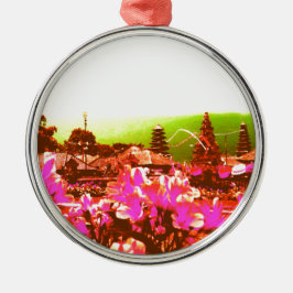 Bali-Insel-Paradies Silbernes Ornament