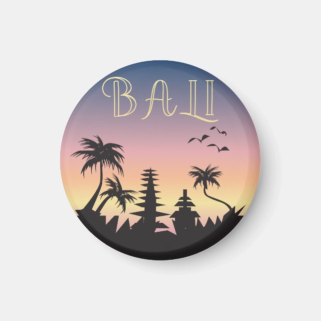 Bali Island Tourismus Zeichen Magnet (Vorne)