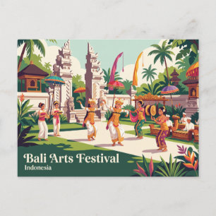 Bali-Kunstfestival Indonesien Postkarte