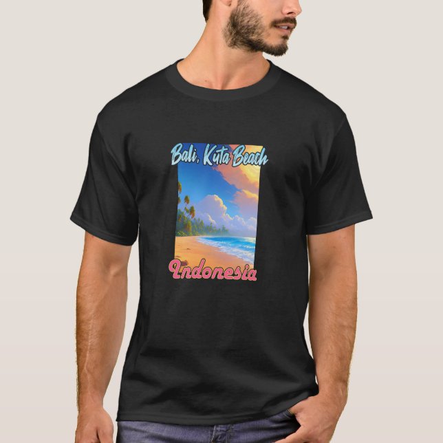 Bali Kuta Beach, Indonesien T-Shirt (Vorderseite)