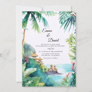 Bali-Landschaft Ziel Hochzeit Einladung
