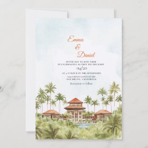 Bali-Landschaft Ziel Hochzeit Einladung