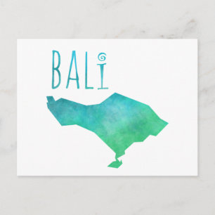 Bali Map Postkarte