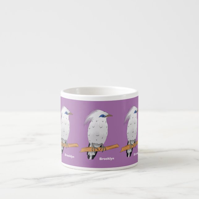 Bali Myna Tropenvogel Espressotasse (Vorderseite)