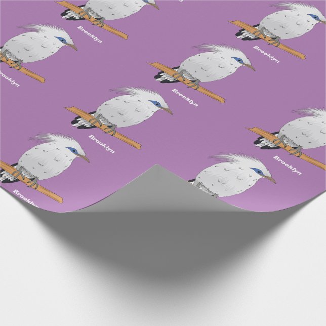 Bali Myna Tropenvogel Geschenkpapier (Ecke)