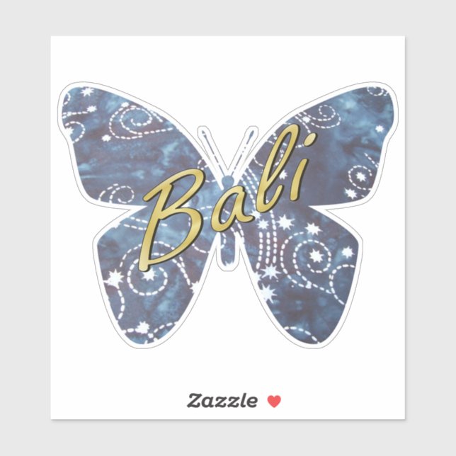Bali Nights Batik Butterfly Sticker (Blatt)