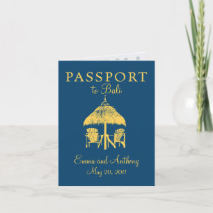 Bali Passport Hochzeitseinladung Einladung