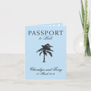Bali Passport Wedding Save the Date Ankündigung