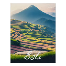 Bali-Reisterrassen-Reiseposter