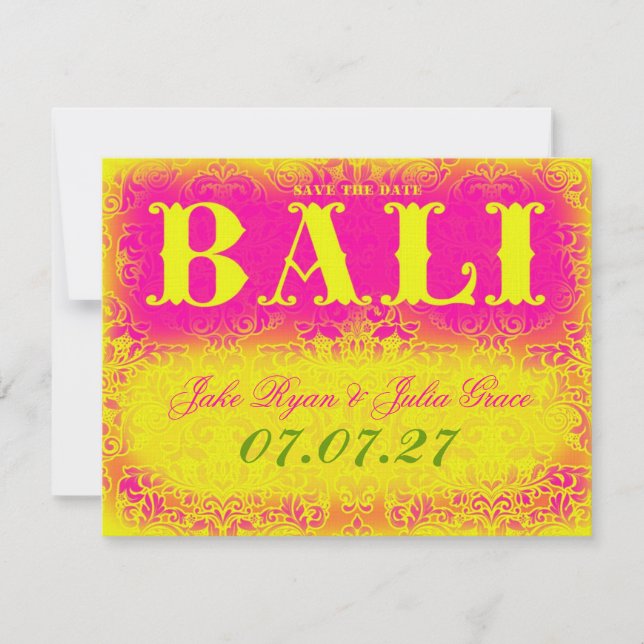 BALI Save the Date (Vorderseite)