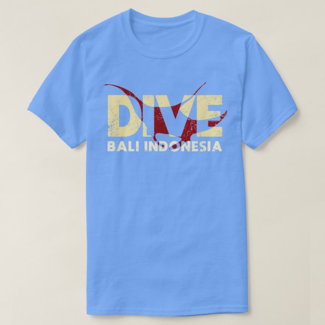 Bali Scuba Dive Manta Ray Diving T-Shirt (Design vorne)