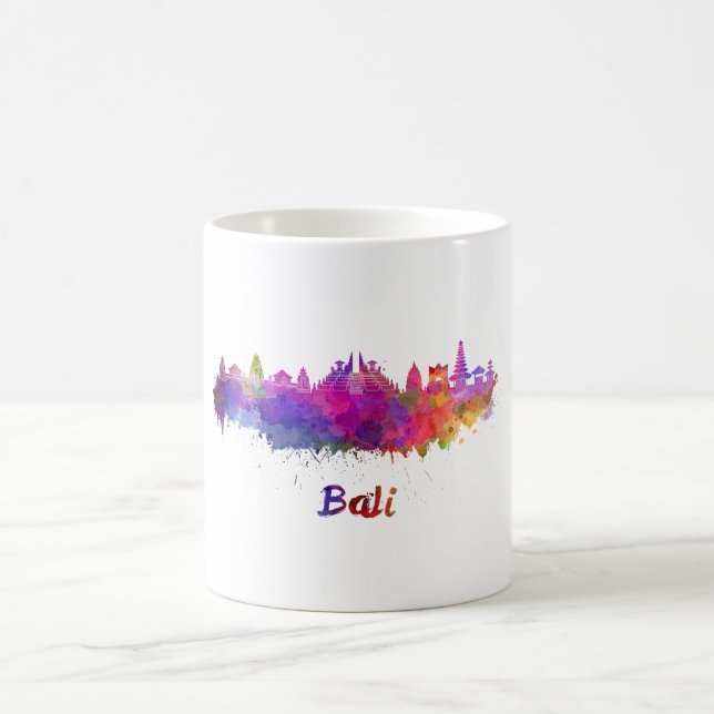 Bali skyline in watercolor tasse (Mittel)