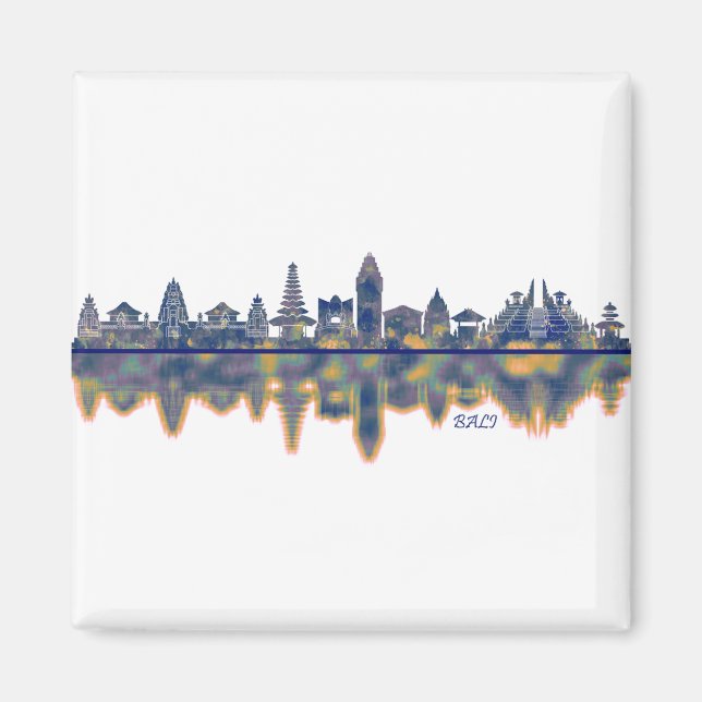 Bali Skyline Magnet (Vorne)