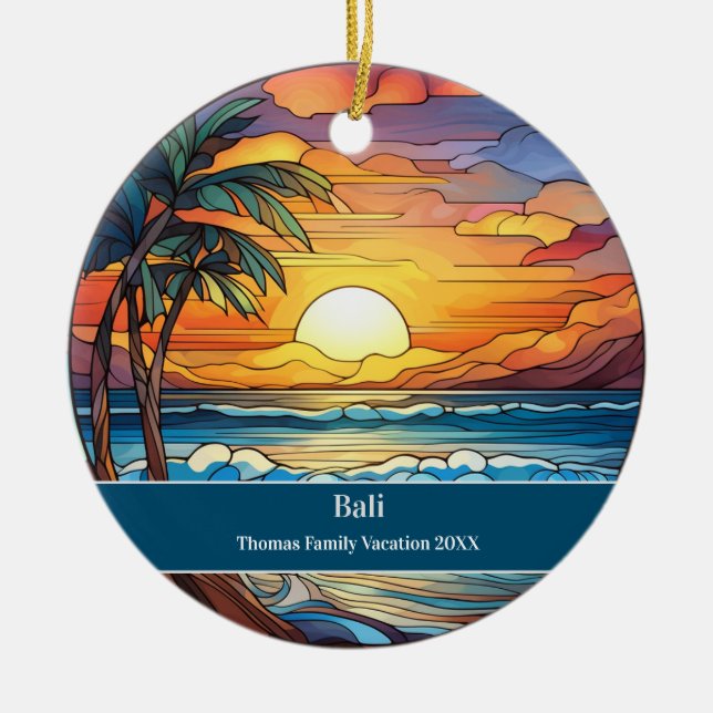 Bali-Strandurlaub Keramik Ornament (Vorne)