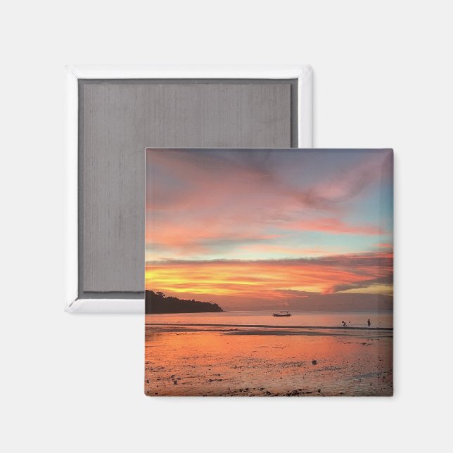 Bali Sunset Magnet (Vorderseite/Rückseite)