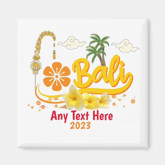 Bali Urlaub Tropical Island Beach Matching Magnet (Vorne)